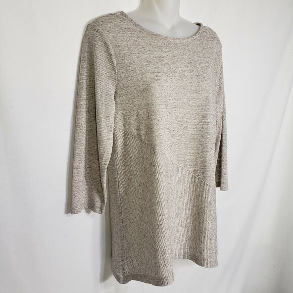 Chicos Womens Top Size 0 Small 4 Summer Scoop Seam Tunic Linen Blend 3/4 Sleeve - Picture 5 of 8